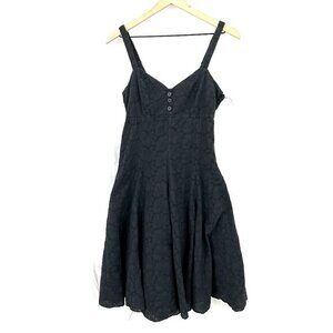 Vasna Desire eyelet lace fit & flare boho hippie 100% cotton floral dress‎ L